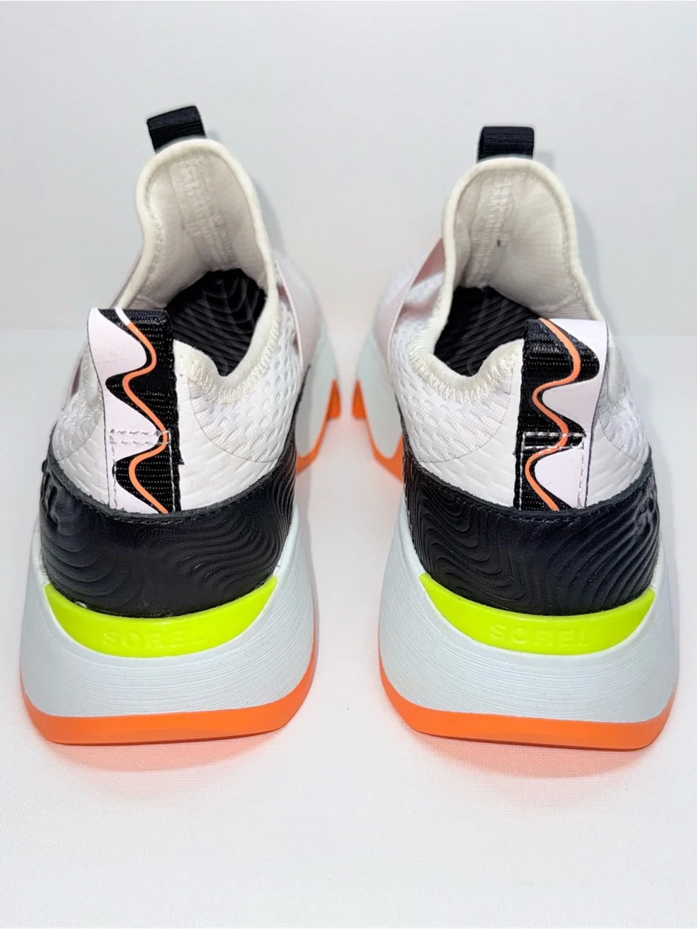 SOREL KINETIC IMPACT II Slip-On Sneakers with Orange, Neon Yellow & Black